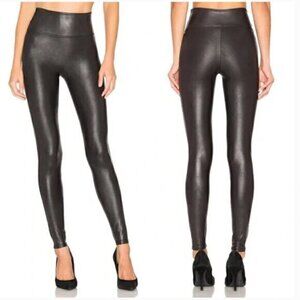 Spanx black faux leather leggings